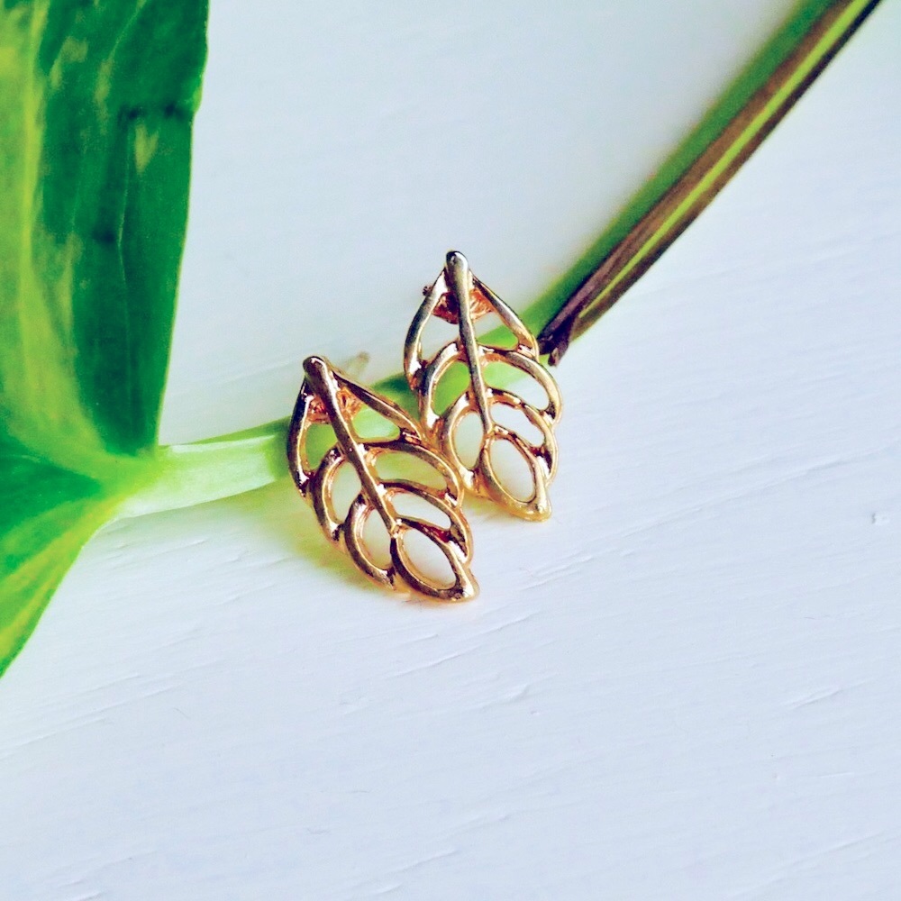 Dainty Leaf Earrings for Spring!